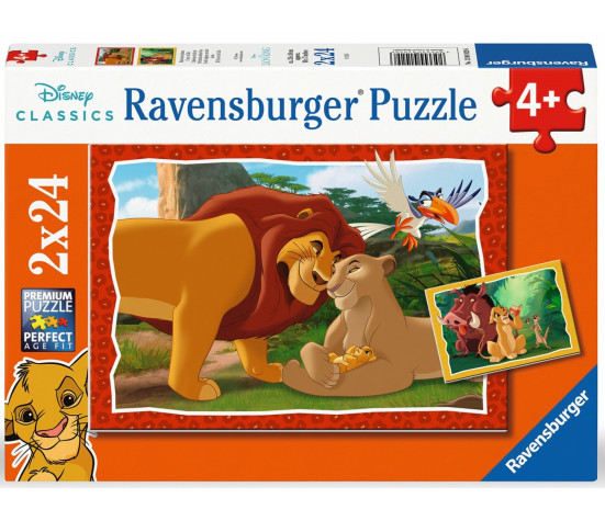 Ravensburger pusle 2x24 tk Lõvikuninga pere