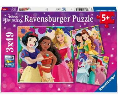 Ravensburger pusle 3x49 tk Disney printsessid