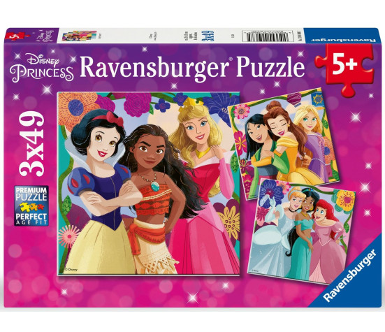 Ravensburger pusle 3x49 tk Disney printsessid