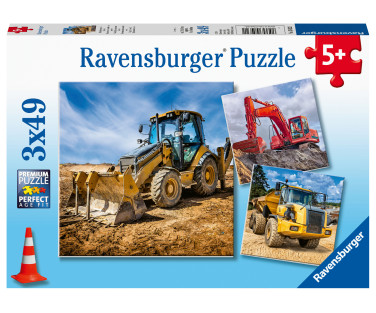 Ravensburger pusle 3x49 Ehitussõidukid