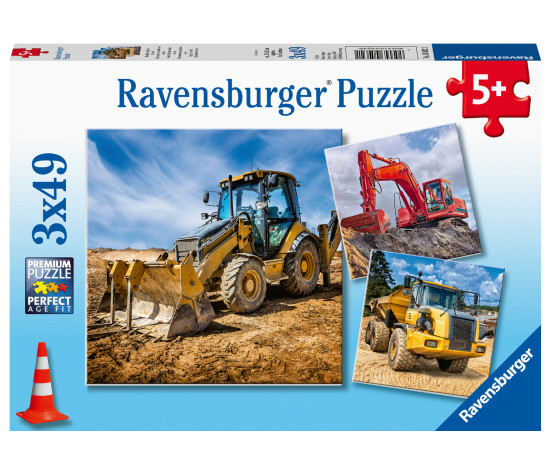 Ravensburger pusle 3x49 Ehitussõidukid