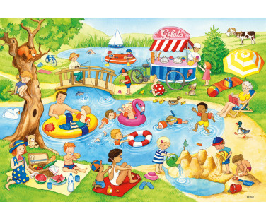 Ravensburger Puzzle 2x24 pc Swimming at Lake