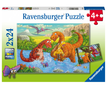 Ravensburger Puzzle 2x24 pc Dinosaurs at play