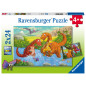 Ravensburger Puzzle 2x24 pc Dinosaurs at play