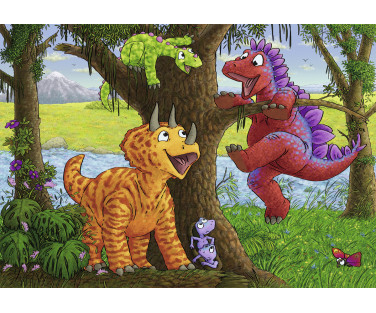 Ravensburger pusle 2x24 tk Lõbusad dinosaurused