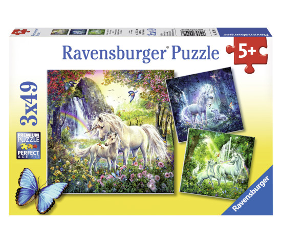 Ravensburger Puzzle 3x49 pc Beautiful Unicorns