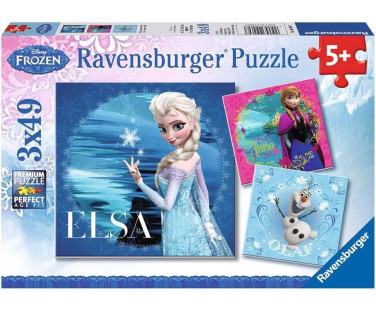 Ravensburger pusle 3x49 tk Disney Lumekuninganna