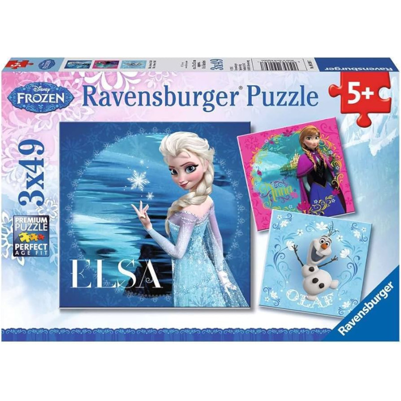 Ravensburger pusle 3x49 tk Disney Lumekuninganna