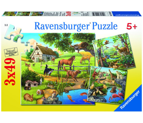 Ravensburger Puzzle 3x49 pc Animals