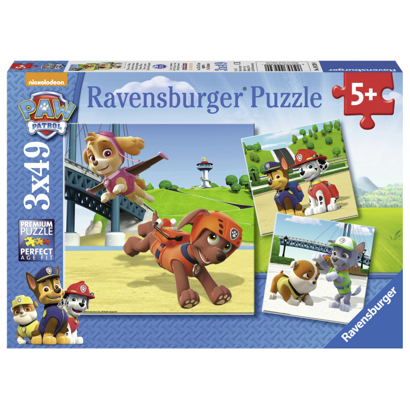 Ravensburger pusle 3x49 tk Käpapatrull