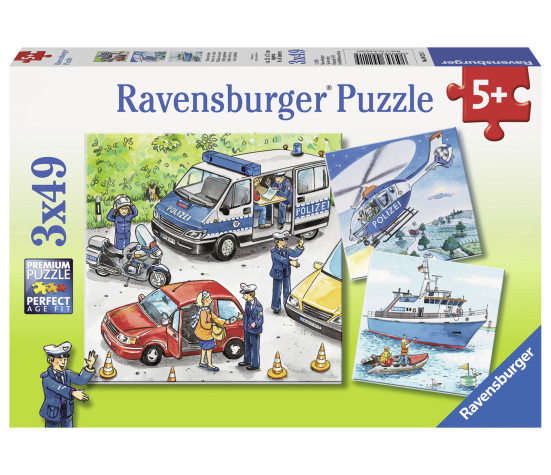 Ravensburger pusle 3x49 tk Politseiaktsioon