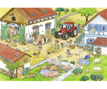 Ravensburger pusle 2x24 tk Päev farmis