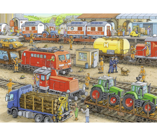 Ravensburger Puzzle 2x24 pc Busy Train Station