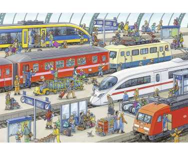 Ravensburger Puzzle 2x24 pc Busy Train Station