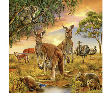 Ravensburger Puzzle 3x49 pc World Animals