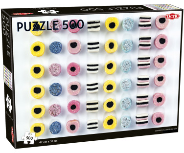 Tactic Puzzle 1000 pc Liquorice allsorts in a row