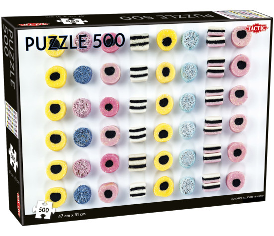 Tactic Puzzle 1000 pc Liquorice allsorts in a row