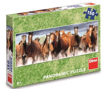 Dino panoramic puzzle 150 pcs Horses