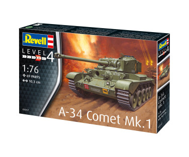 Revell liimitav mudel tank A-34 komeet Mk.1 1:76