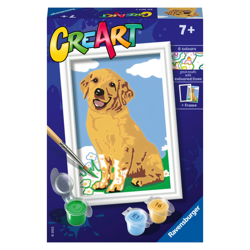 Ravensburger Paint by Numbers Friendly Retriever