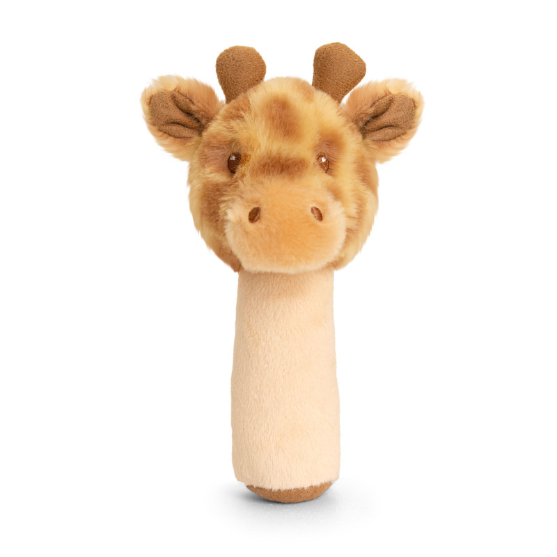 Keel Toys Soft Baby Giraffe Stick Rattle 14 cm