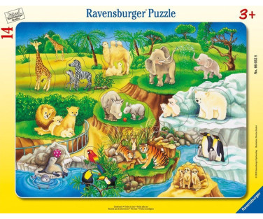 Ravensburger suur plaatpusle 14 tk Loomaaed