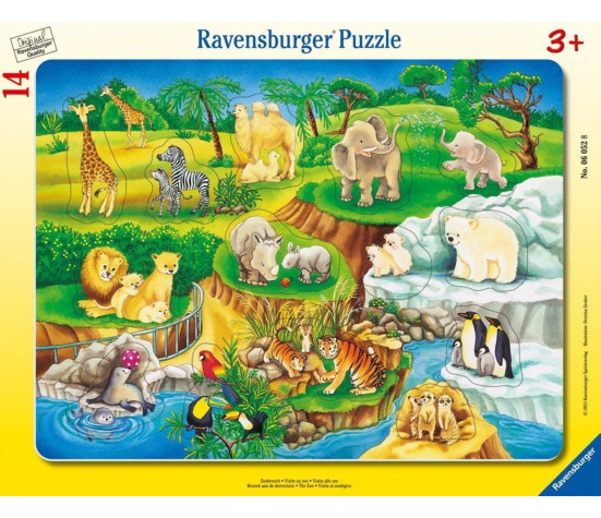 Ravensburger suur plaatpusle 14 tk Loomaaed