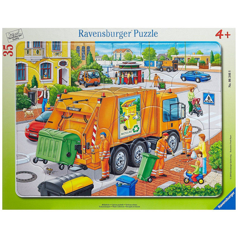 Ravensburger Frame Puzzle 35 pc Garbage Truck