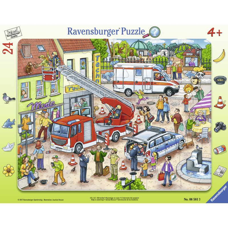 Ravensburger Frame Puzzle 24 pc Animal Ambulance