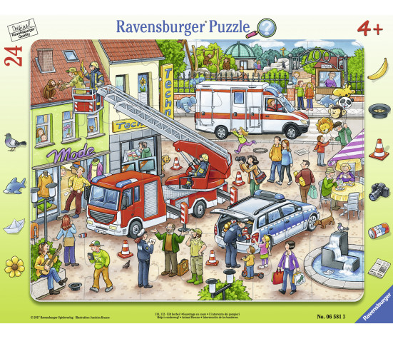 Ravensburger Frame Puzzle 24 pc Animal Ambulance