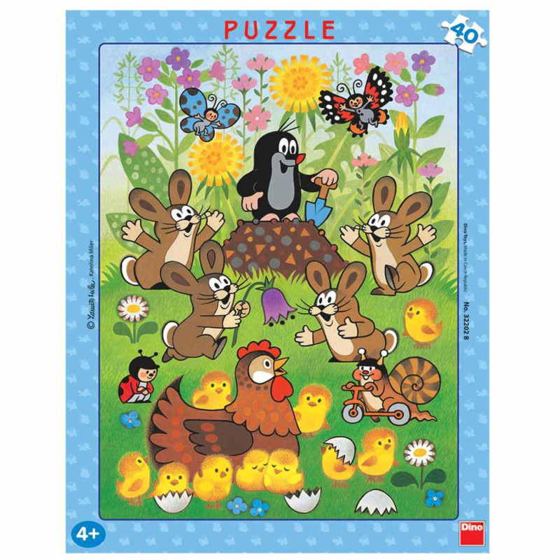 Dino Frame Puzzle 40 pc, Little Mole