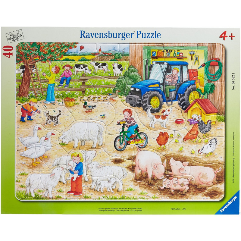 Ravensburger suur plaatpusle 40 tk Suures farmis