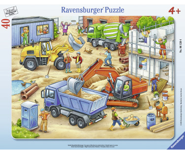 Ravensburger suur plaatpusle 40 tk Suured tööautod