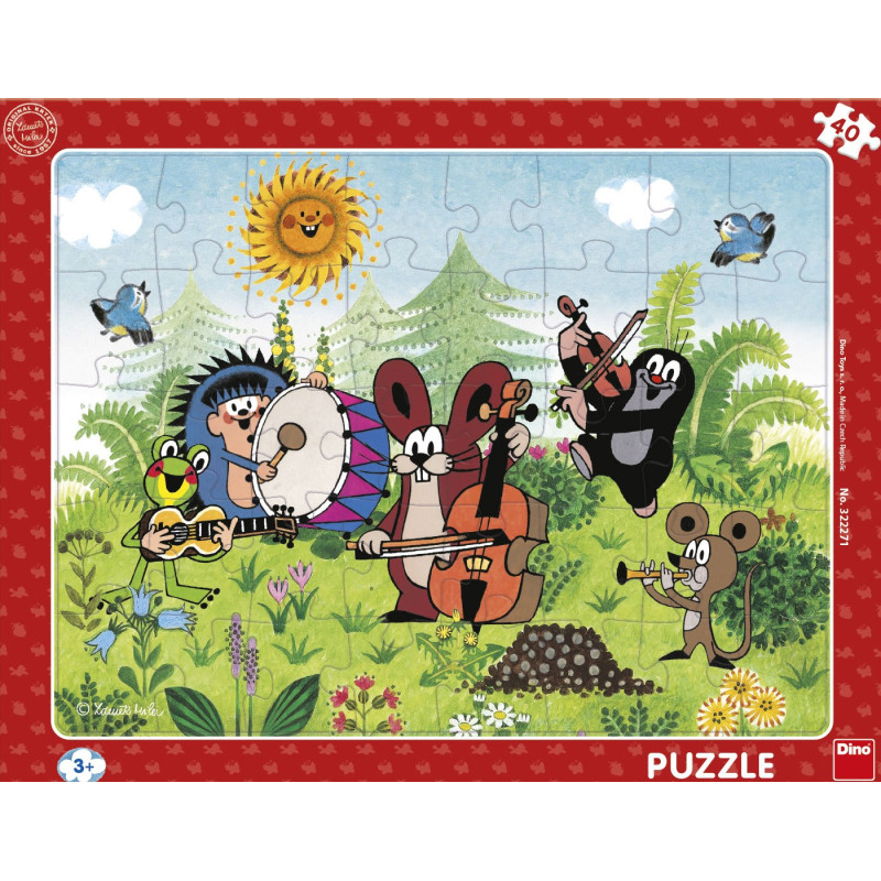 Dino Frame Puzzle 40 pc, The Mole and the Band