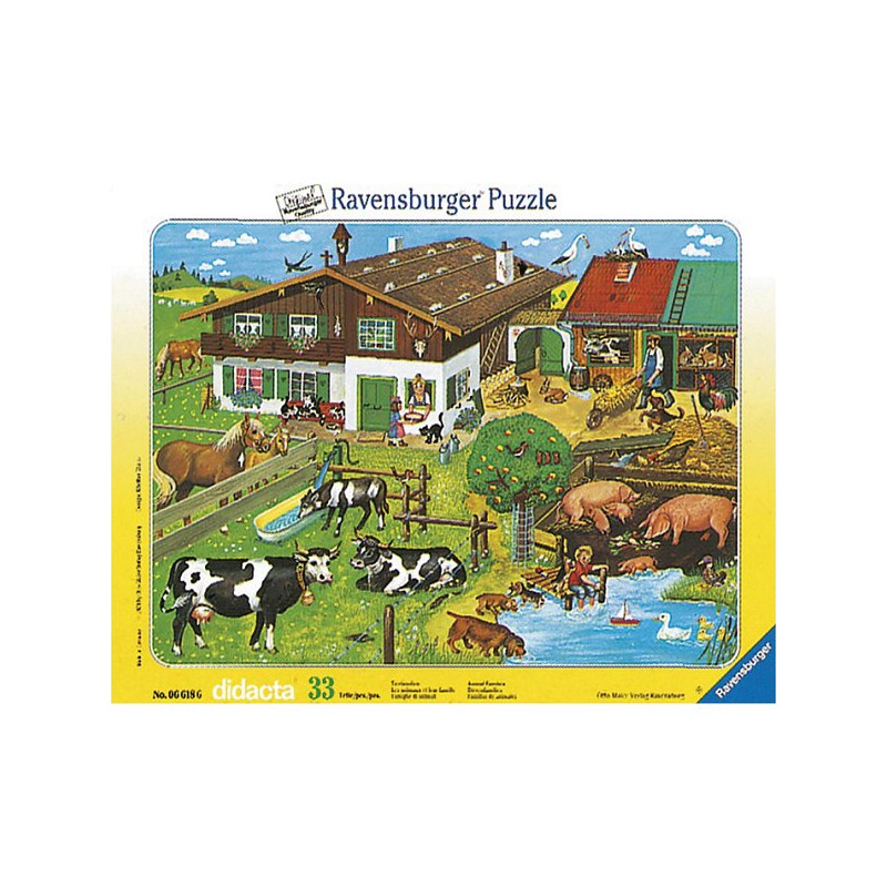 Ravensburger suur plaatpusle 33 tk Loomade perekonnad