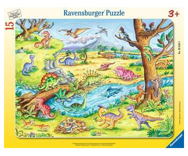 Ravensburger suur plaatpusle 15 tk Väiksed dinosaurused