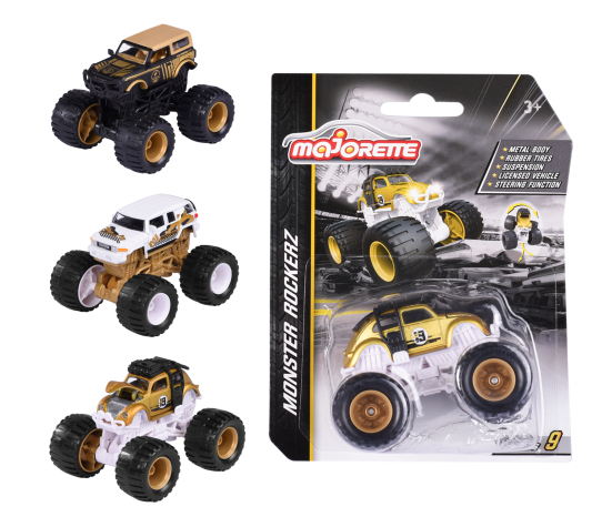 Majorette monsterauto Rockerz kuldne 3 erinevat