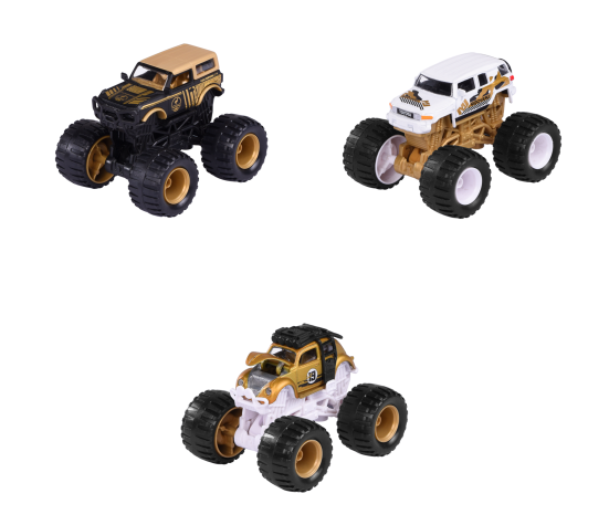 Majorette monsterauto Rockerz kuldne 3 erinevat