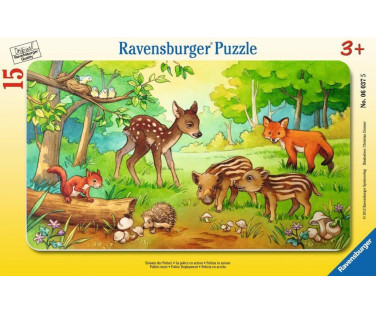 Ravensburger väike plaatpusle 15 tk Metsloomakesed