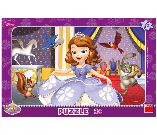 Dino Frame Puzzle 15 pc small, Disney Sofia the First