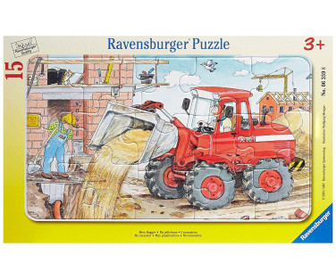 Ravensburger väike plaatpusle 15 tk Minu ekskavaator