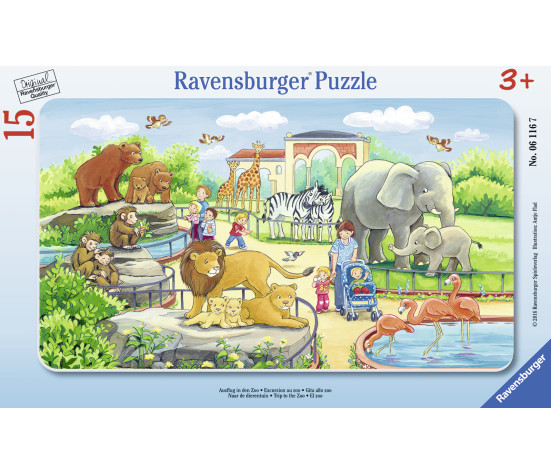 Ravensburger väike plaatpusle 15 tk Reis loomaaeda