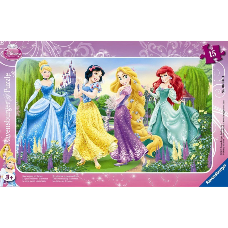 Ravensburger Small Frame Puzzle 15 pc Walking Princesses