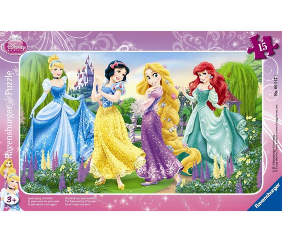 Ravensburger Small Frame Puzzle 15 pc Walking Princesses