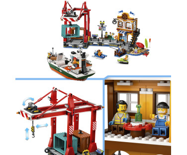 LEGO City Meresadam koos kaubalaevaga