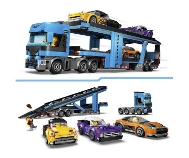 LEGO City Car Transporter Truck with Sports Cars