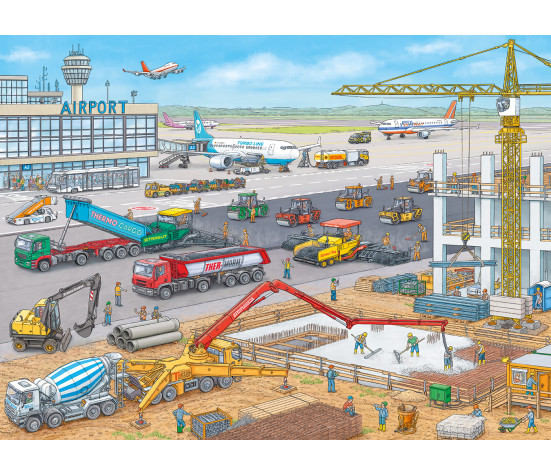 Ravensburger Puzzle 100 pc Constructionsite at the Airport