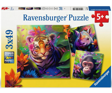 Ravensburger Puzzle 3x49 pc Children of the Jungle