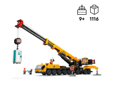 LEGO City Kollane liikuv ehituskraana