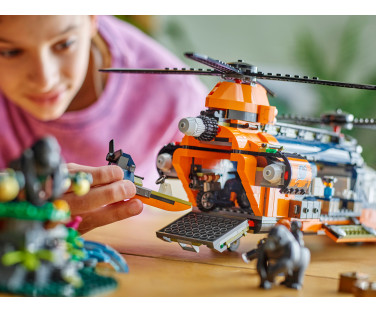 LEGO City Dzungliuurija helikopter ja baaslaager